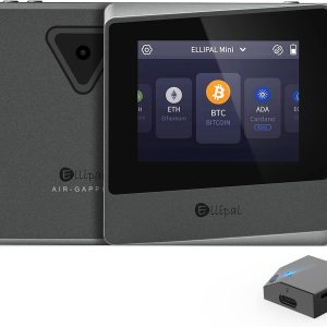 ELLIPAL Air-gapped Crypto Wallet – Titan Mini, 10000 Coins & Tokens, Anti-Tamper Cold Storage for BTC/XRP/ETH/XLM/USDT/LTC